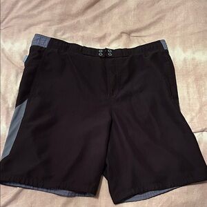 Nike Men's Black and Gray Athletic Shorts